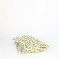 Green Gingham Linen Napkin, Set of 4