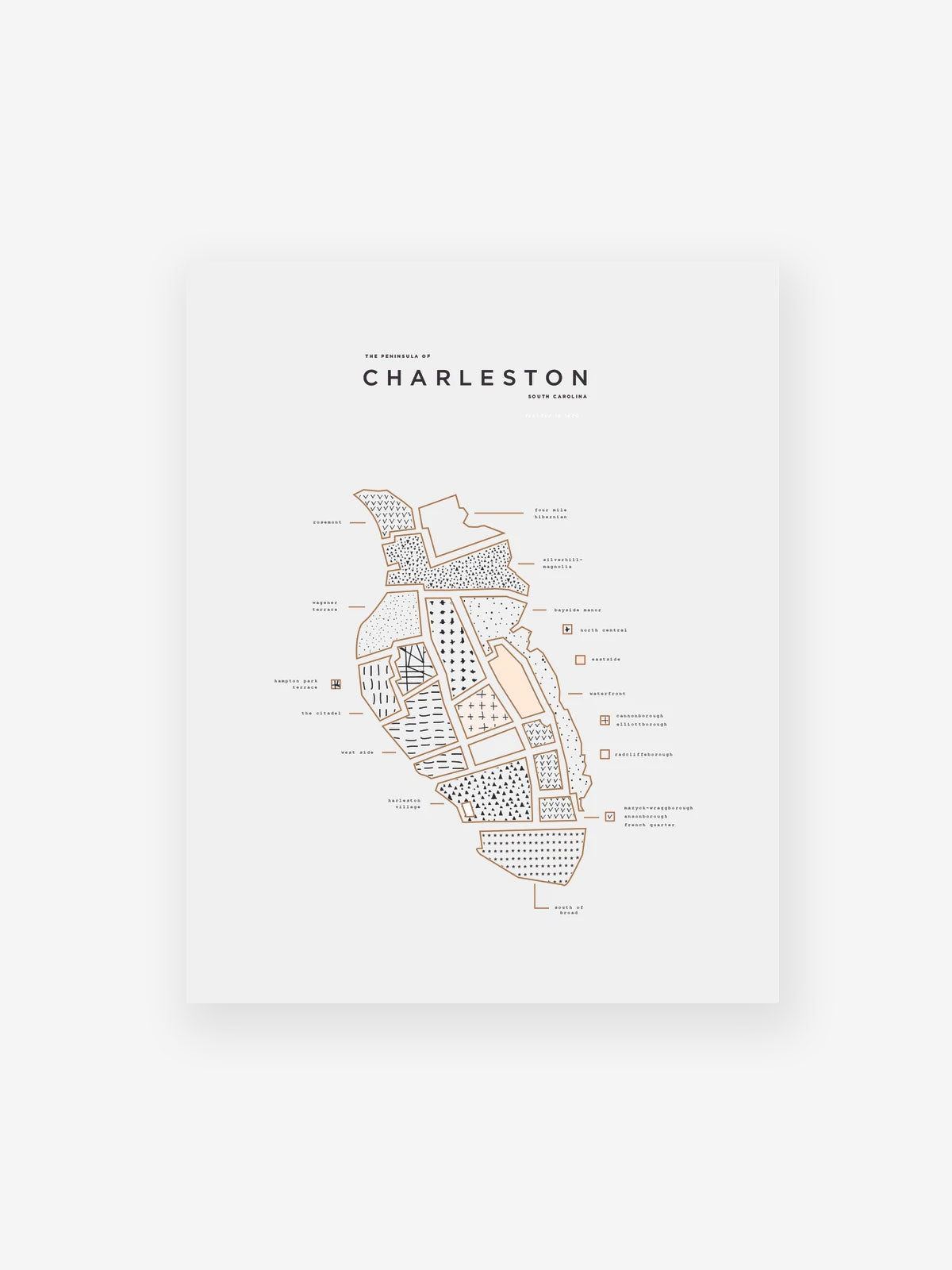 Charleston Map Print